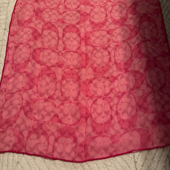 Authentic coach mid size scarf hot pink - Picture 1 of 4